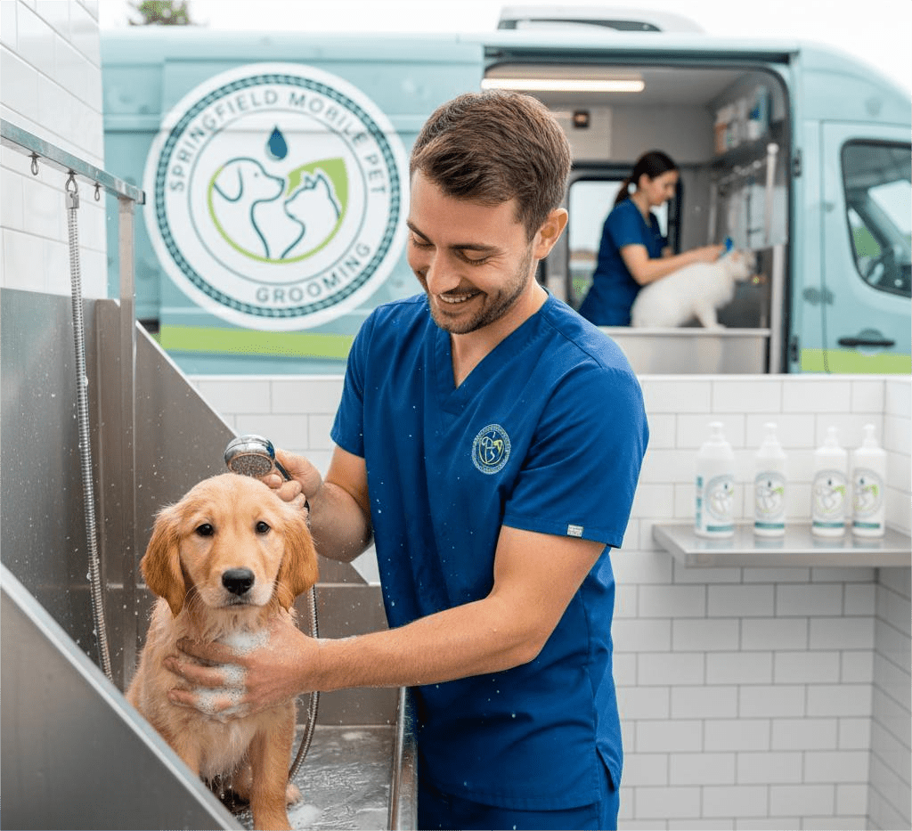 Springfield Mobile Pet Grooming homepage hero graphic