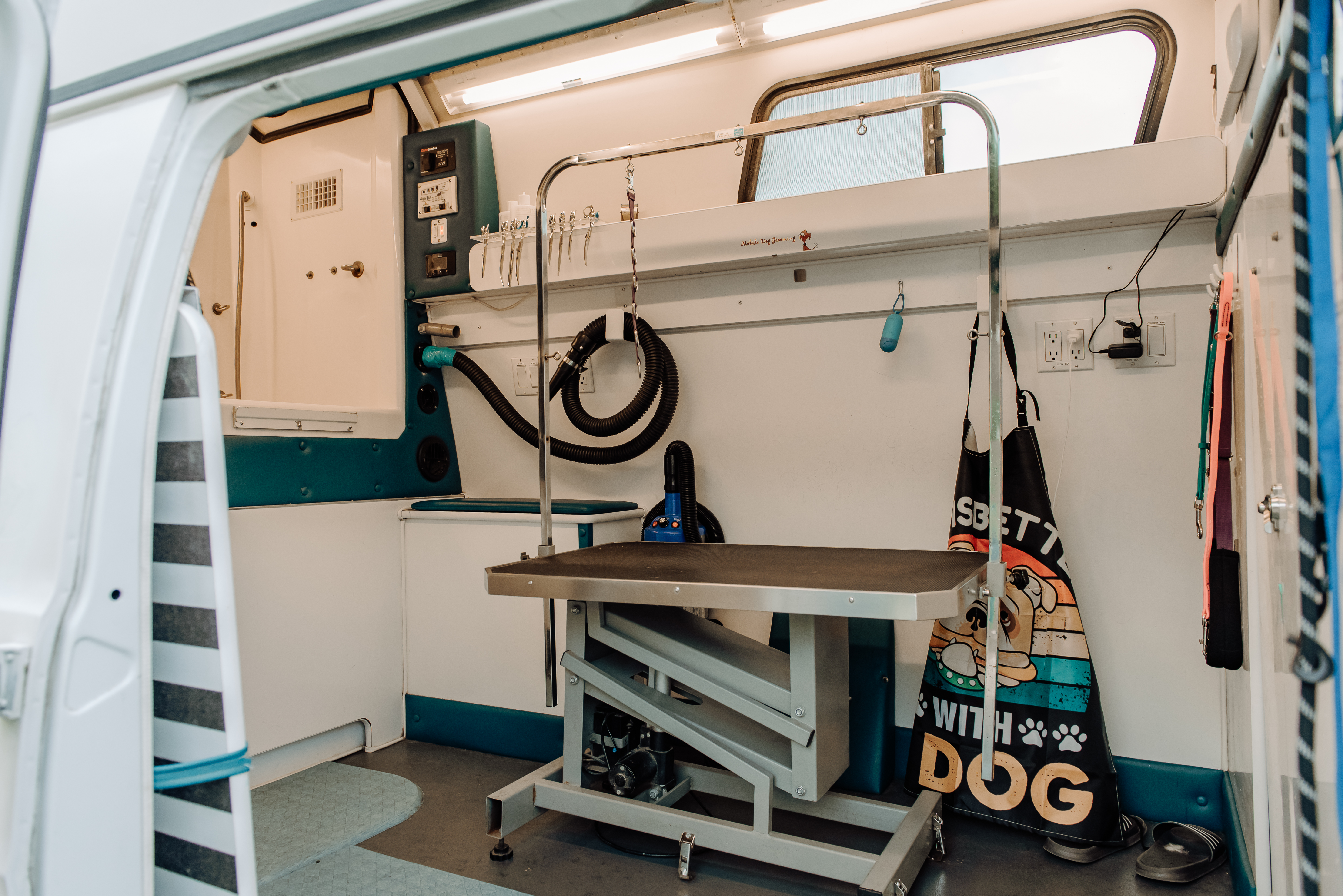 Dog grooming image from The Dogfather Mobile Dog Grooming website