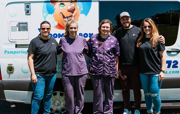 The Grooming Box branded grooming van
