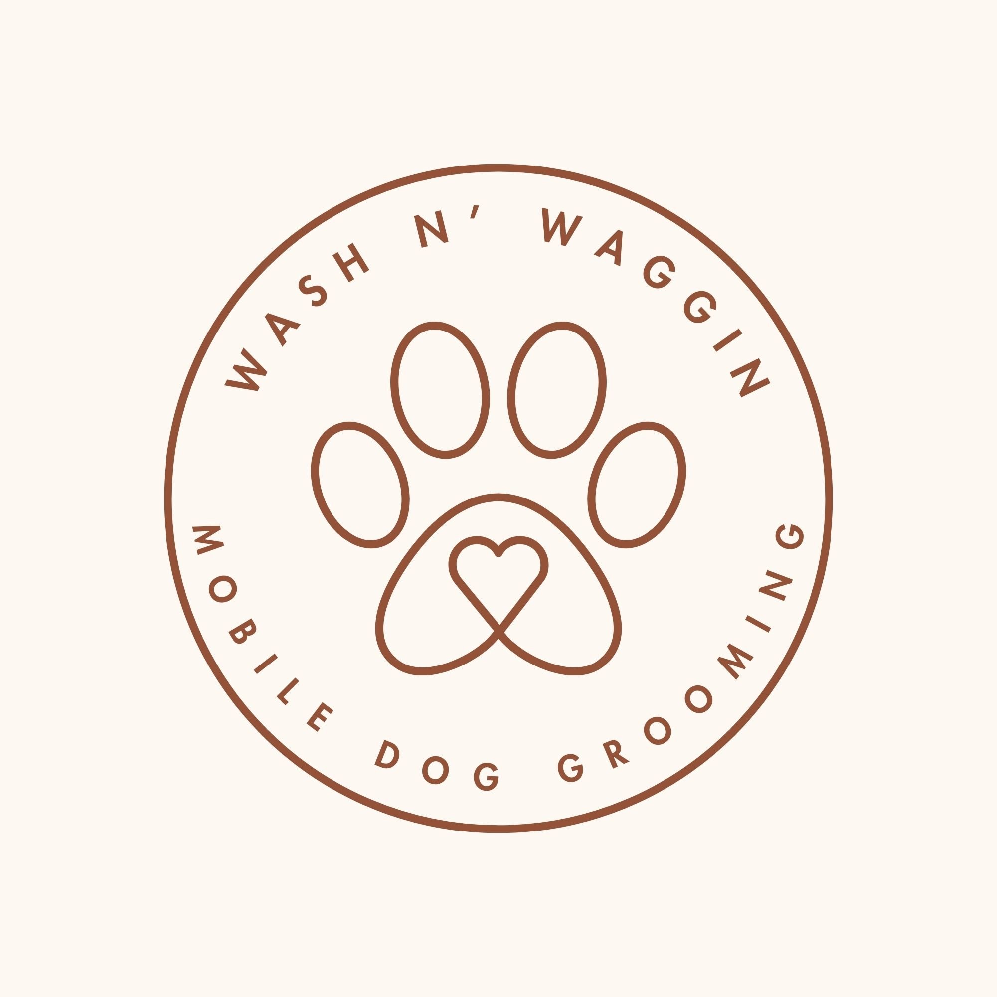 Wash N Waggin branded mobile grooming van