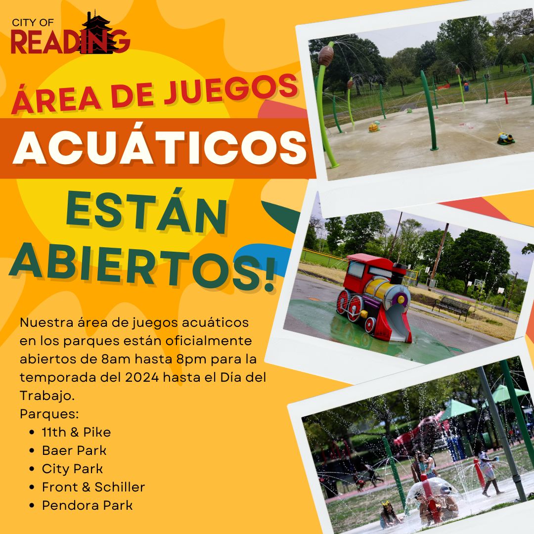 Additional City of Reading splash pad season image.