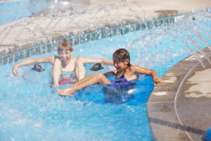 Water-play scene at 4 Bears Water Park.