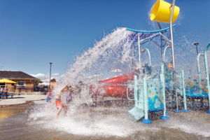 Family water-play area at 4 Bears Water Park.