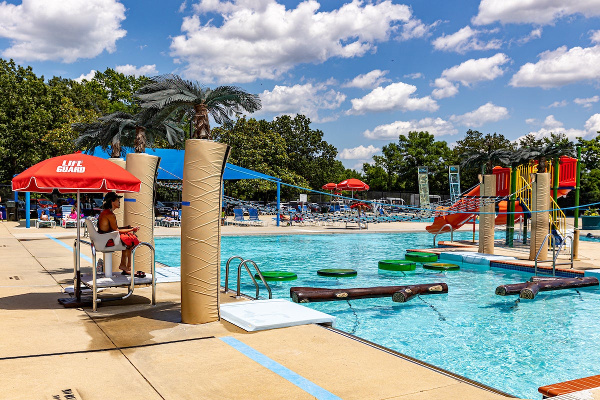 Another view of the outdoor splash park at Allentown.