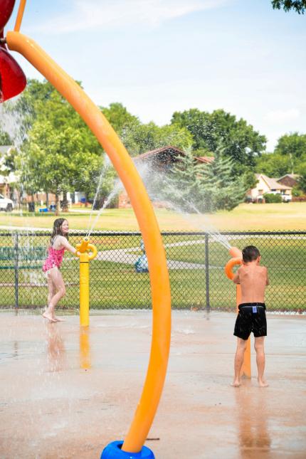 Another view of Andrews Park Splash Pad.