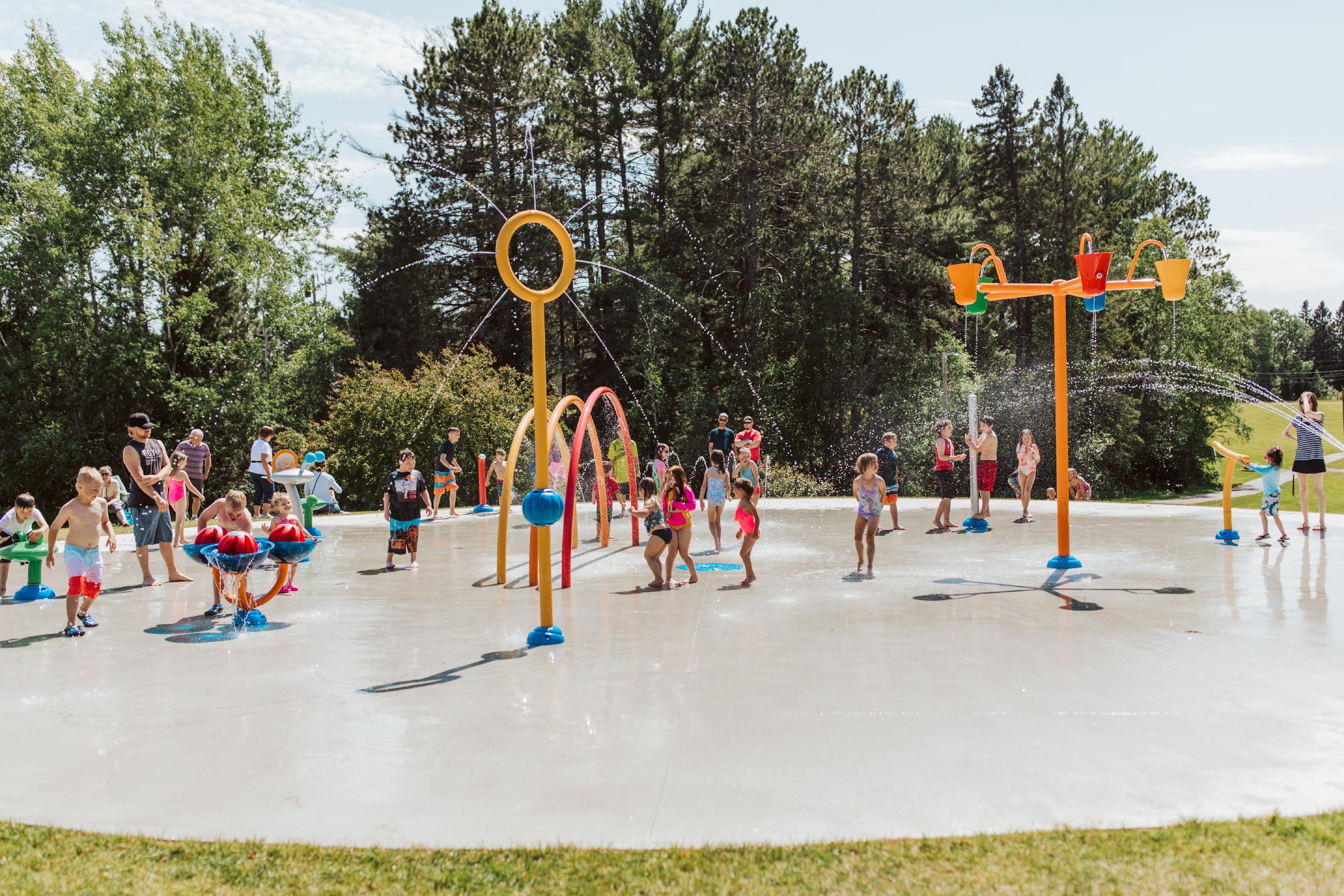 Aurora Splash Pad in Pine Grove Park.
