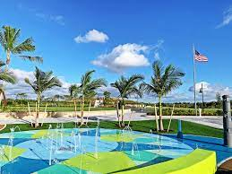 Splash pad water play area at Baker Park.
