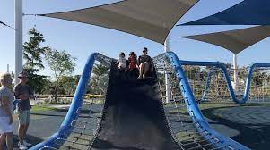 Playground beside the splash pad at Baker Park.