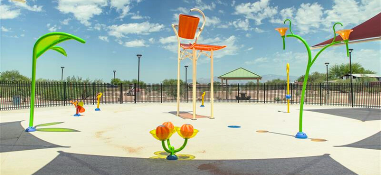 Official image of Barrio Nopal Splash Pad in Tucson.