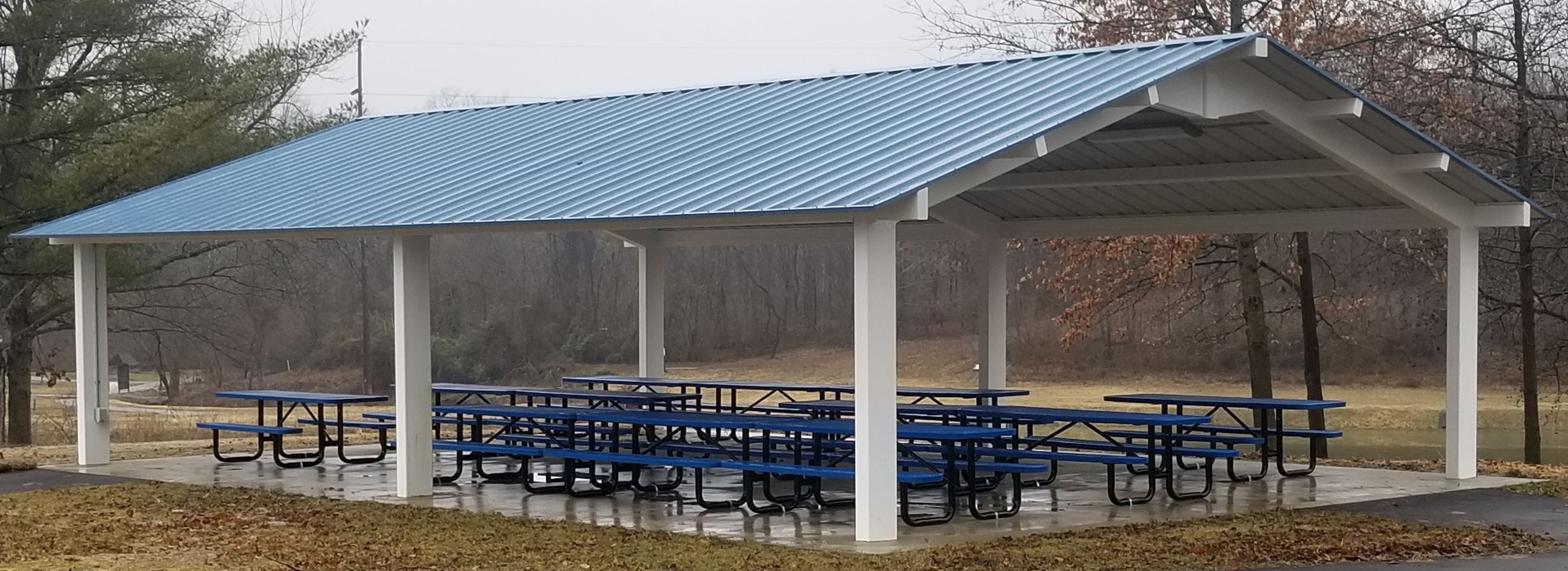 Bicentennial Park pavilion near the splash pad.