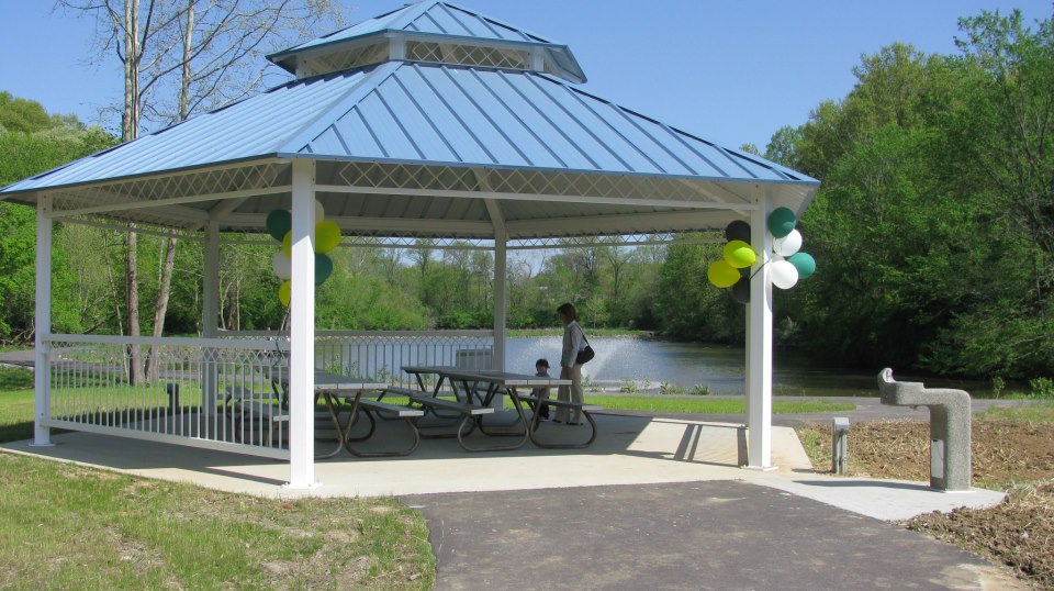 Gazebo at Bicentennial Park in Belleville.