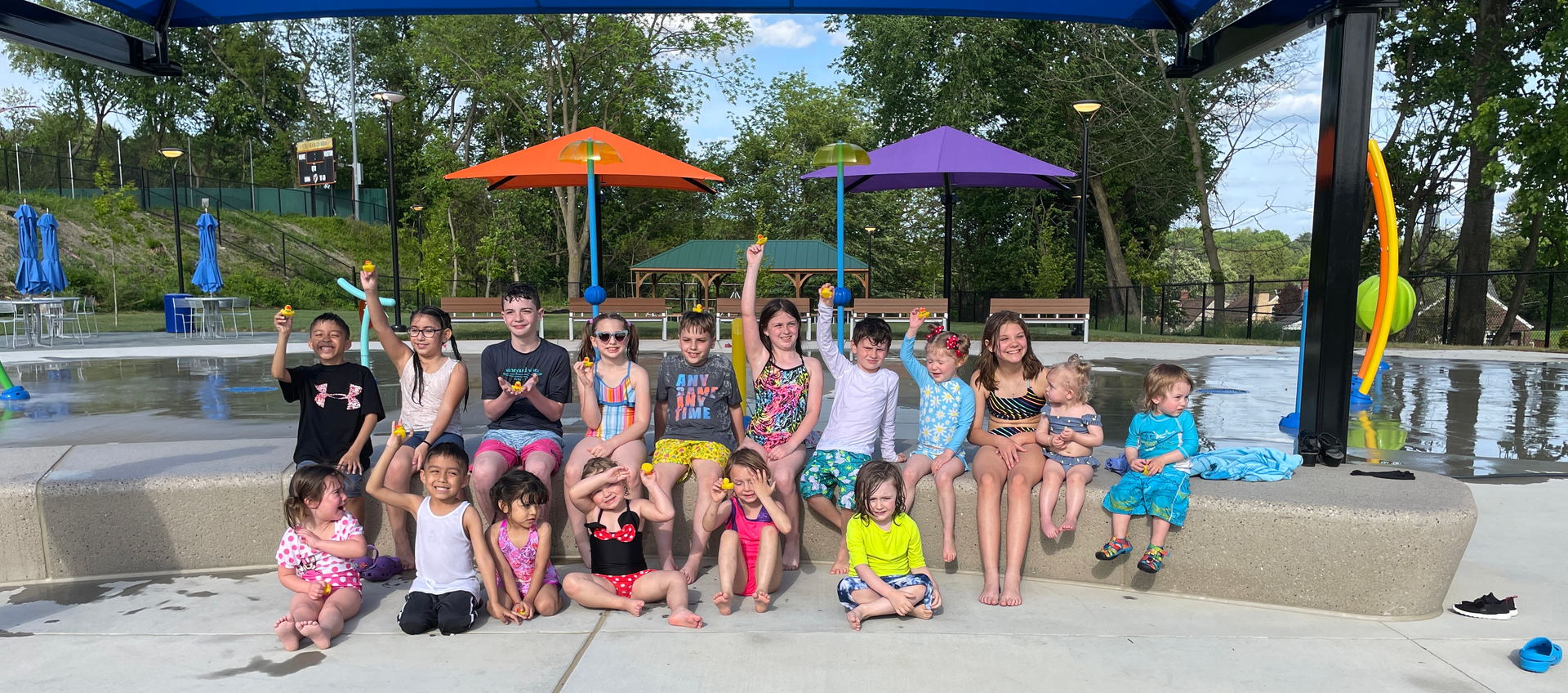 Overview of Bethel Park Splash Park with family-focused spray features.