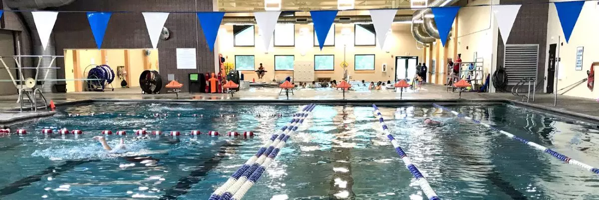 Main aquatics complex at Bill Heddles Recreation Center.
