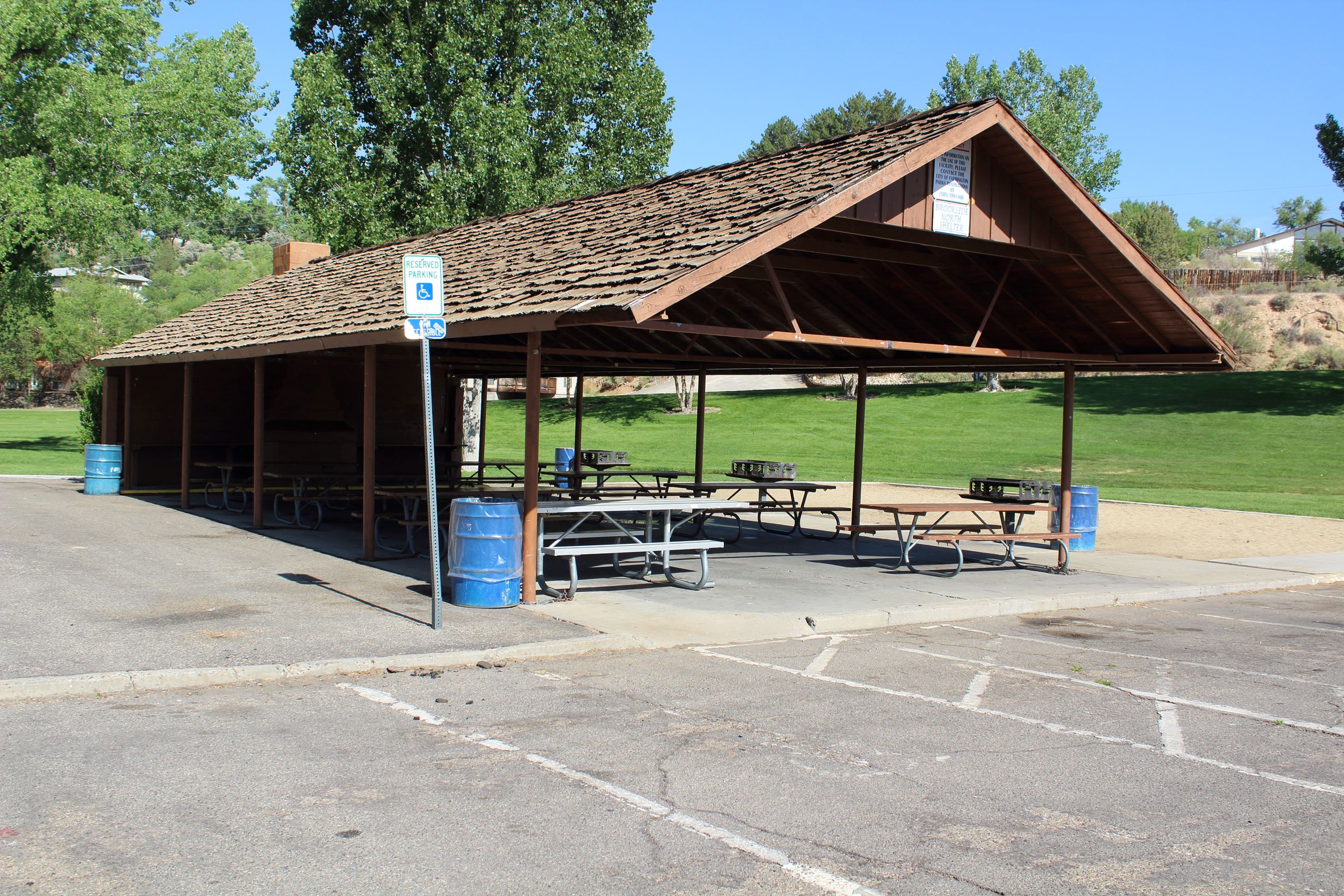 North shelter area at Brookside Park near Bisti Bay in Farmington.