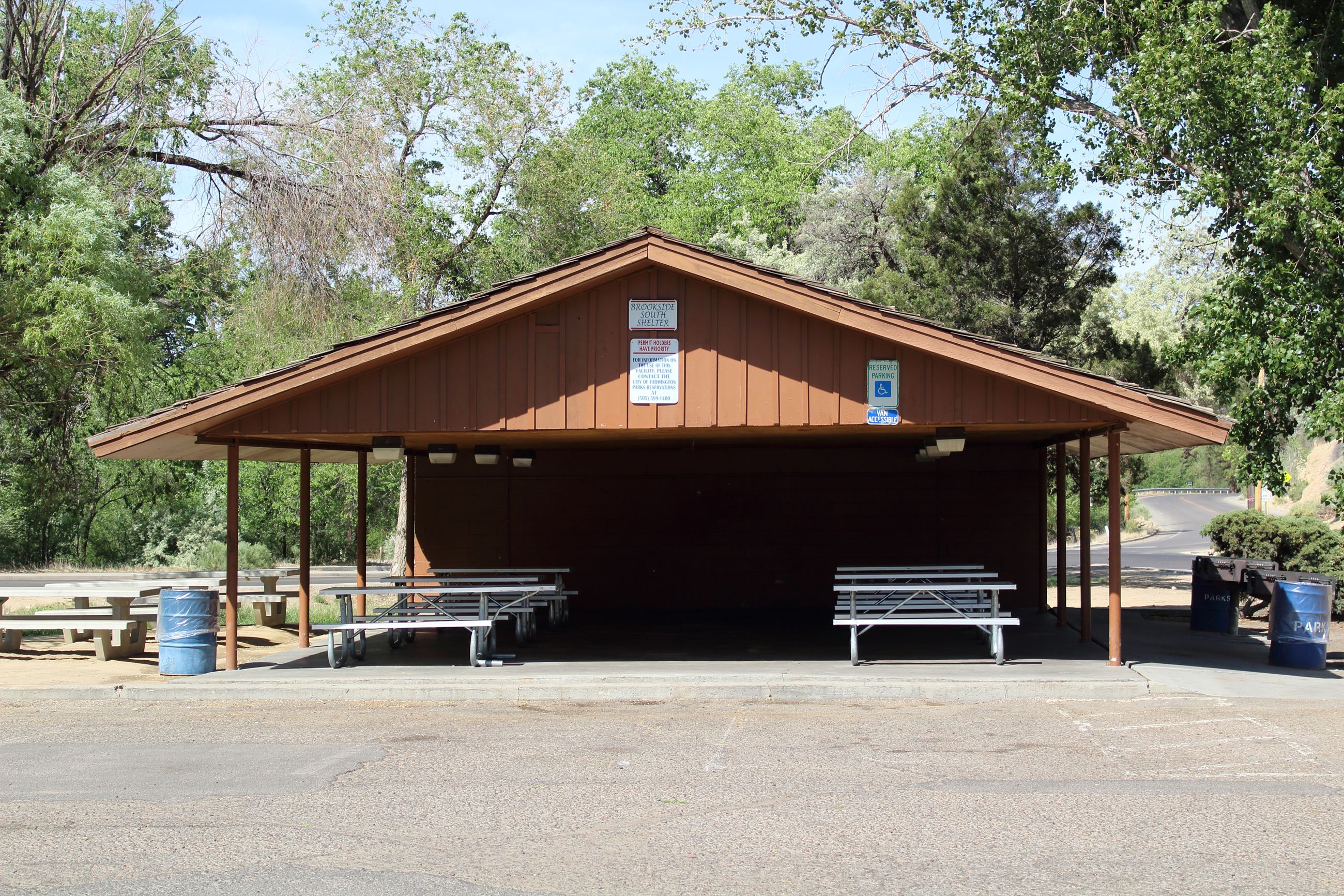 South shelter area at Brookside Park in Farmington.