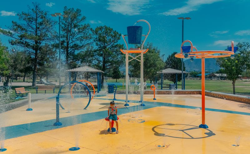 Braden Aboud Memorial Spray Park splash area in El Paso.