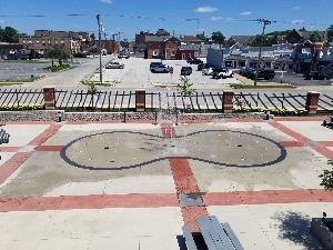 Alternate view of Bulldog Park Splash Pad in Crown Point.