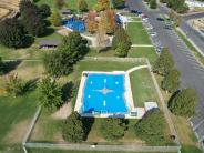 Overhead view of Butte Splash Pad at Butte Park.