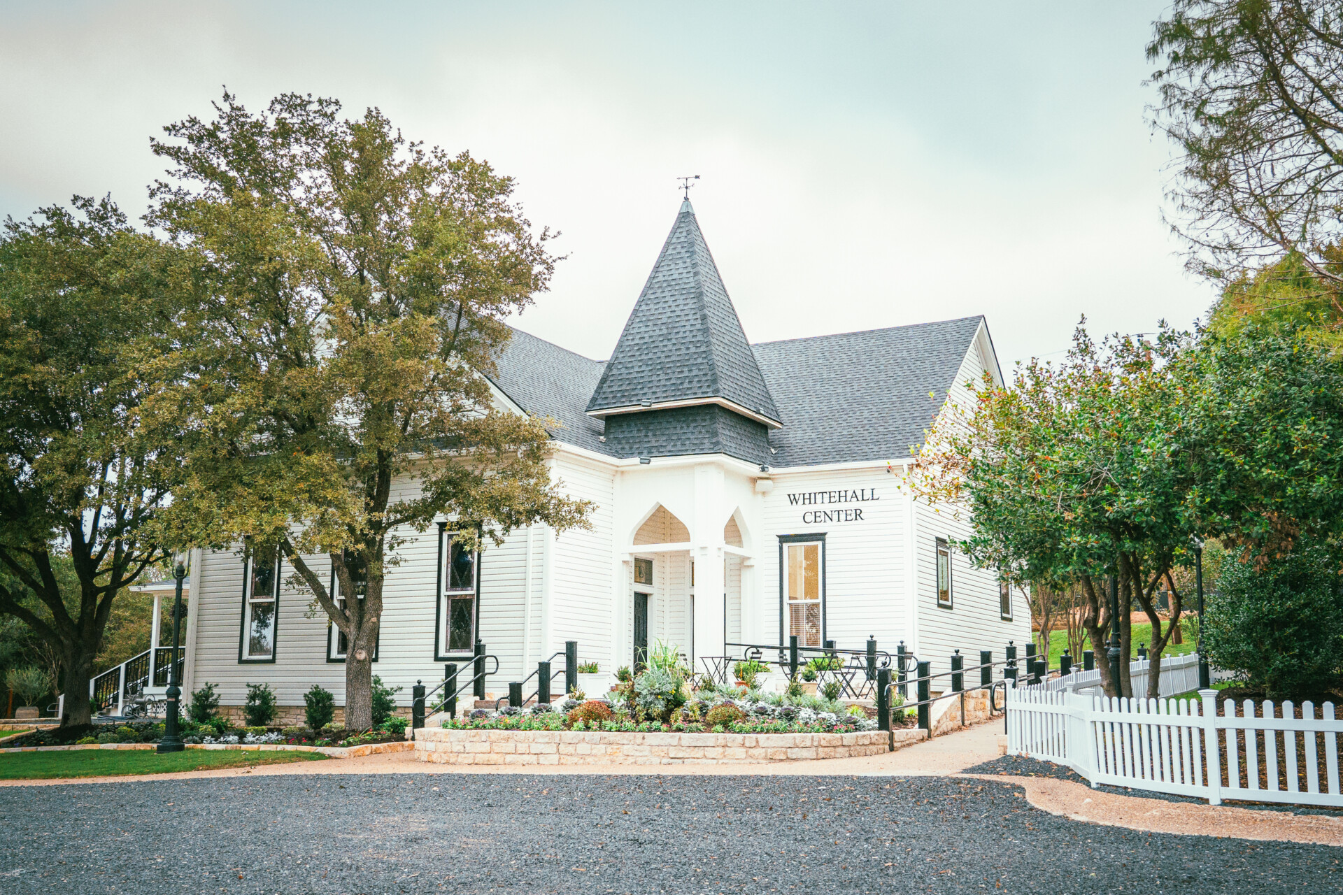 Whitehall Center and grounds at Carleen Bright Arboretum