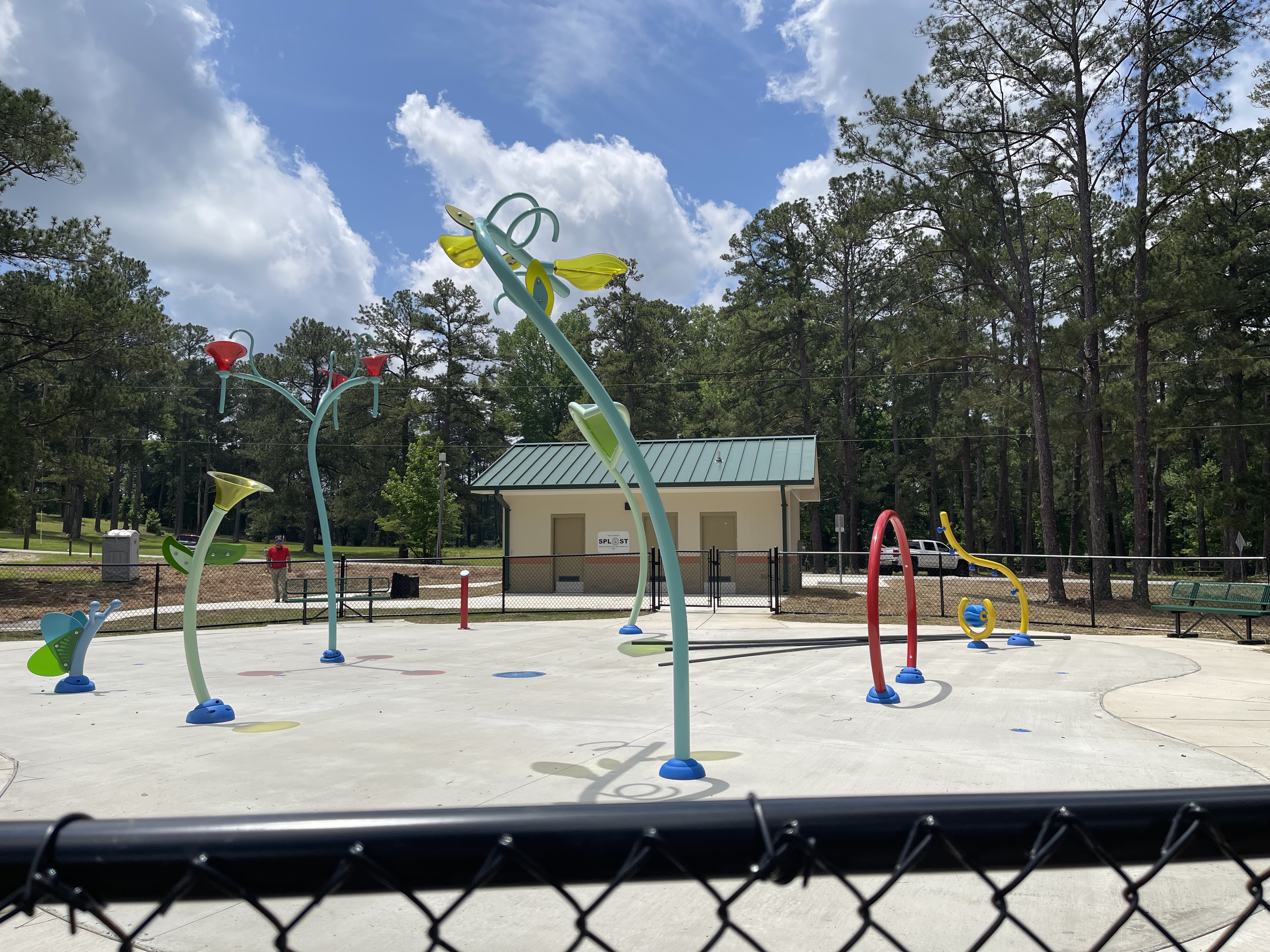 Carver Park Splash Pad splash area in Columbus.