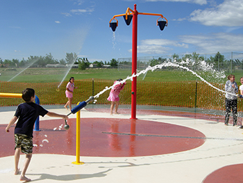 Sprayground at Castle Rock Park in Billings.