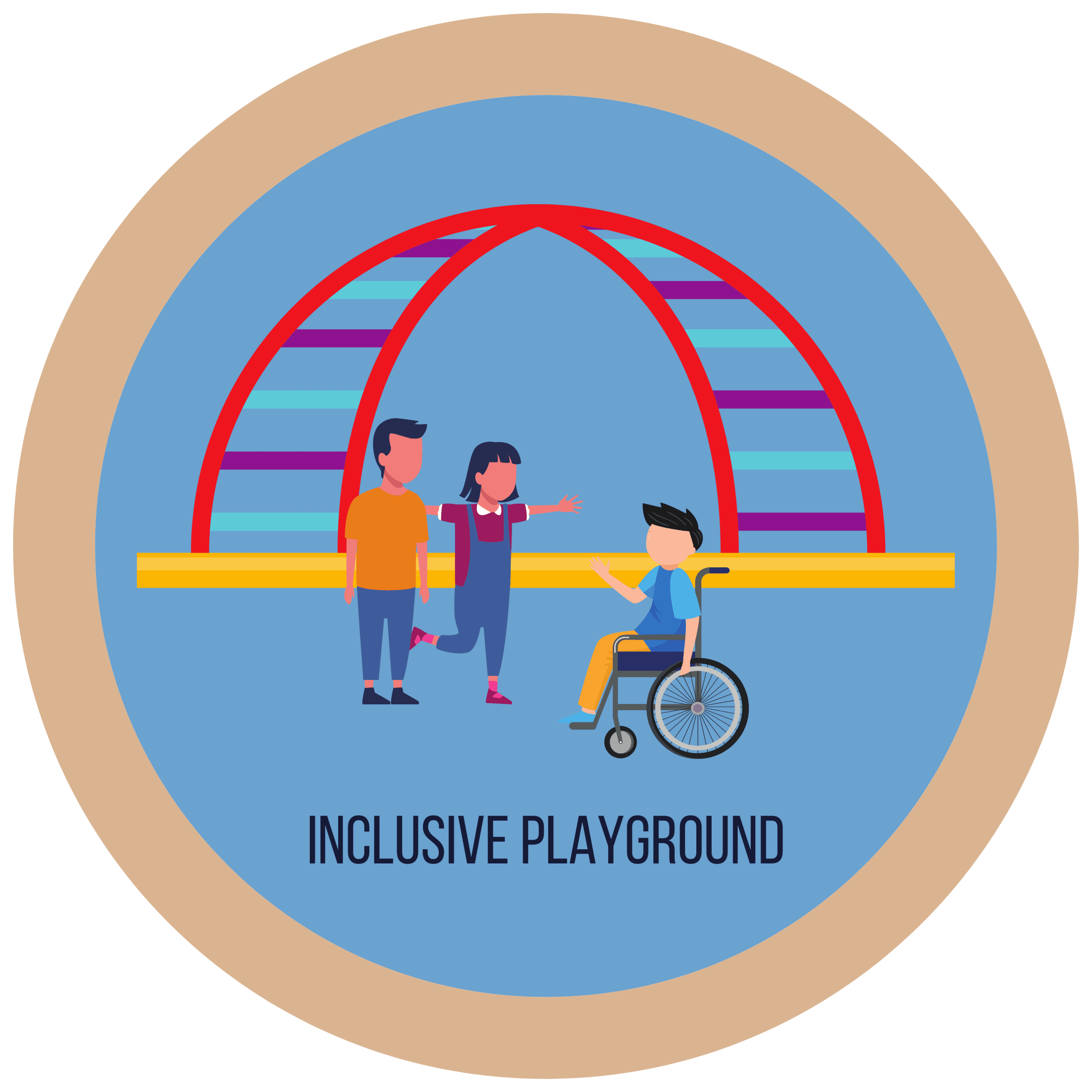 Inclusive playground at Christiansburg Huckleberry Park.