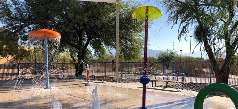 Official image of Clements Splash Pad in Tucson.