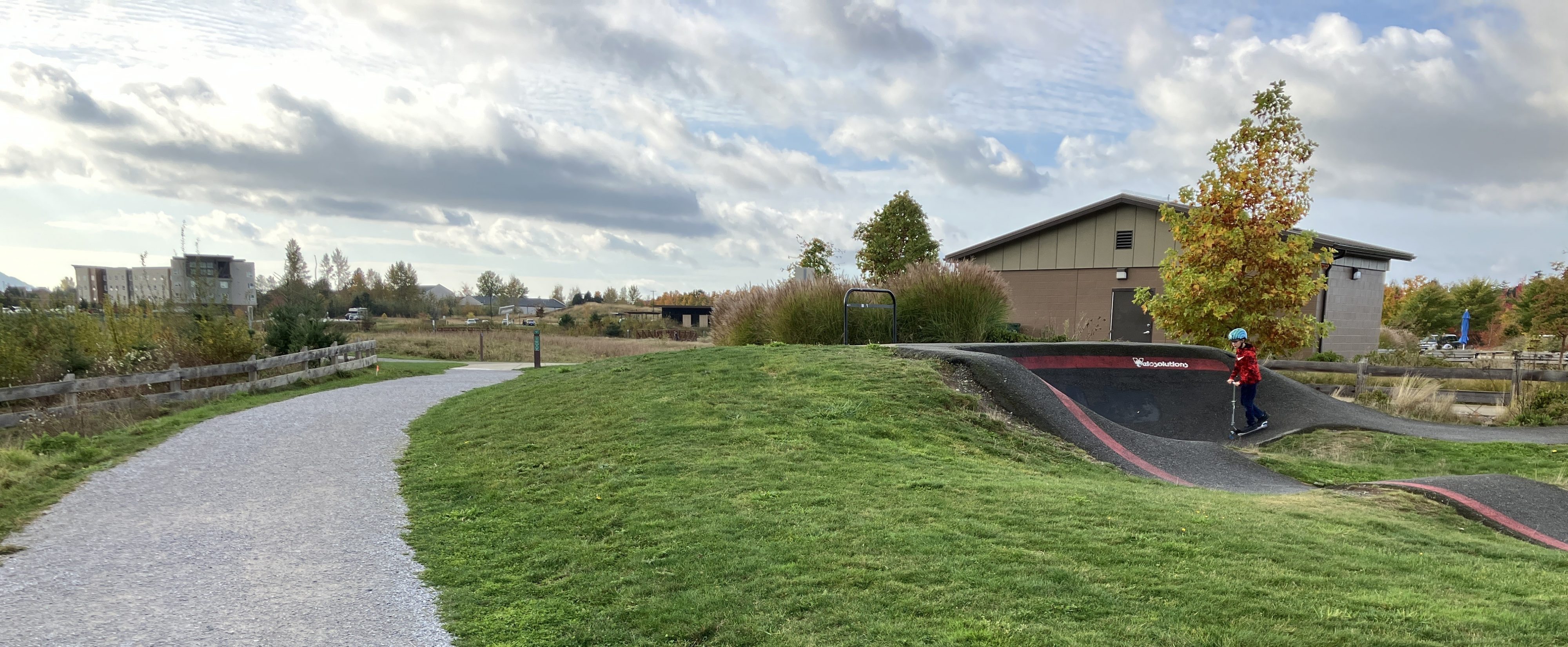 Pump track area at Cordata Park.