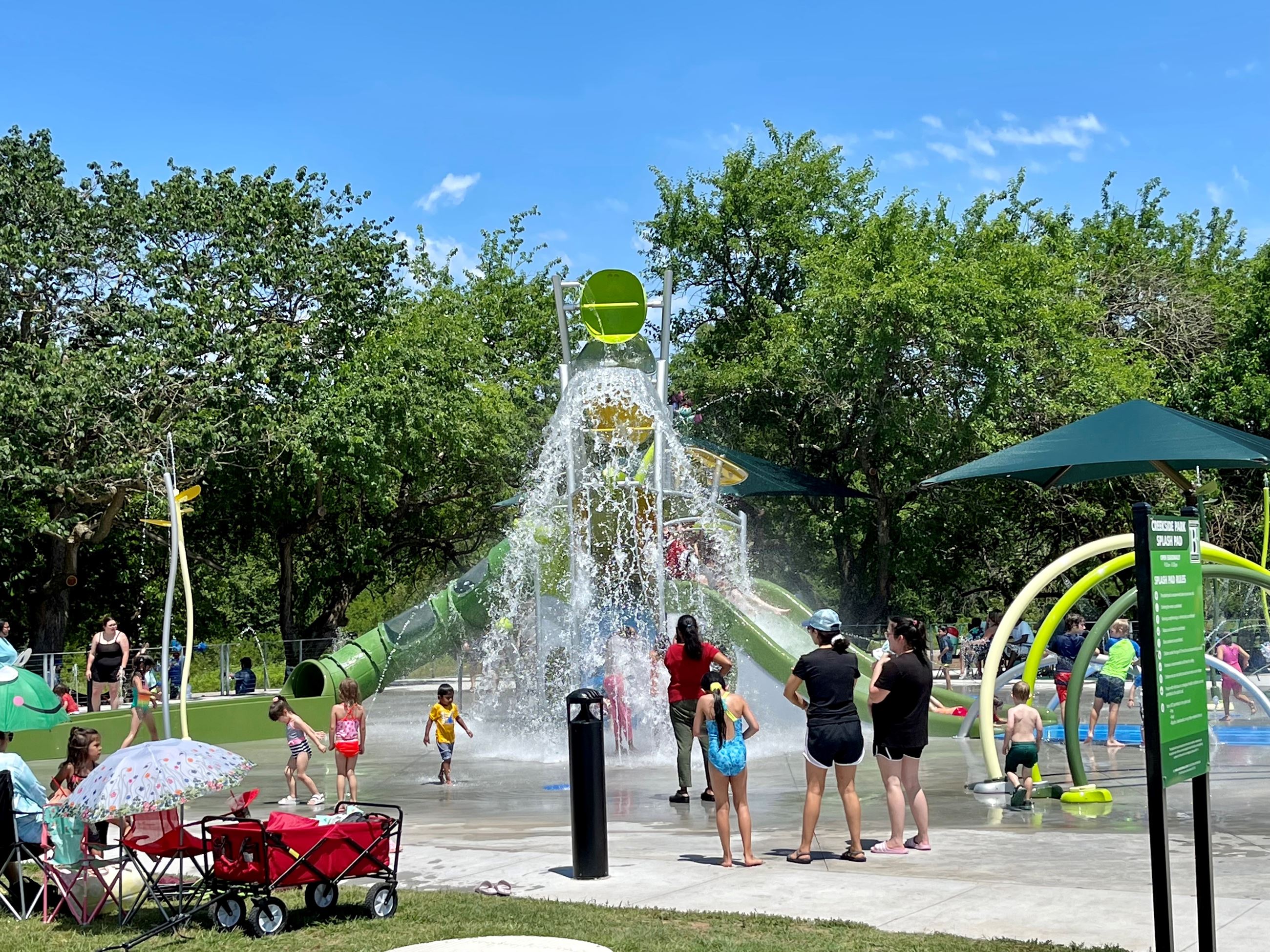 Creekside Park splash pad in Bentonville.