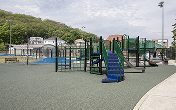 Large playground structure at East Park.
