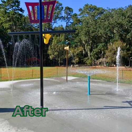 Additional angle of the Crusader Community Center splash pad.