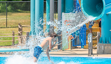 Waterslide at Crystal Lake Park Family Aquatic Center