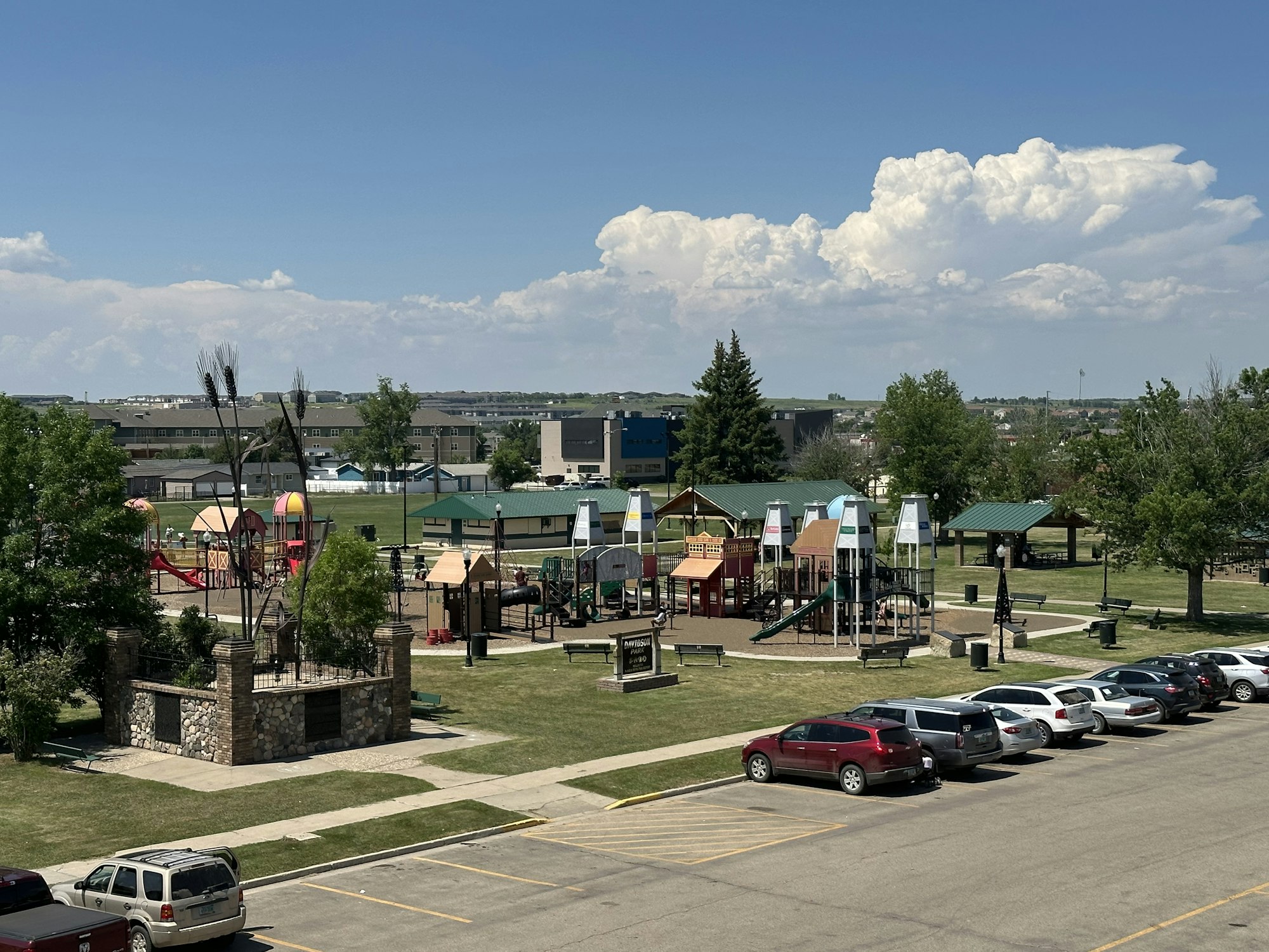 Playground next to Davidson Park Splash Pad in Williston.