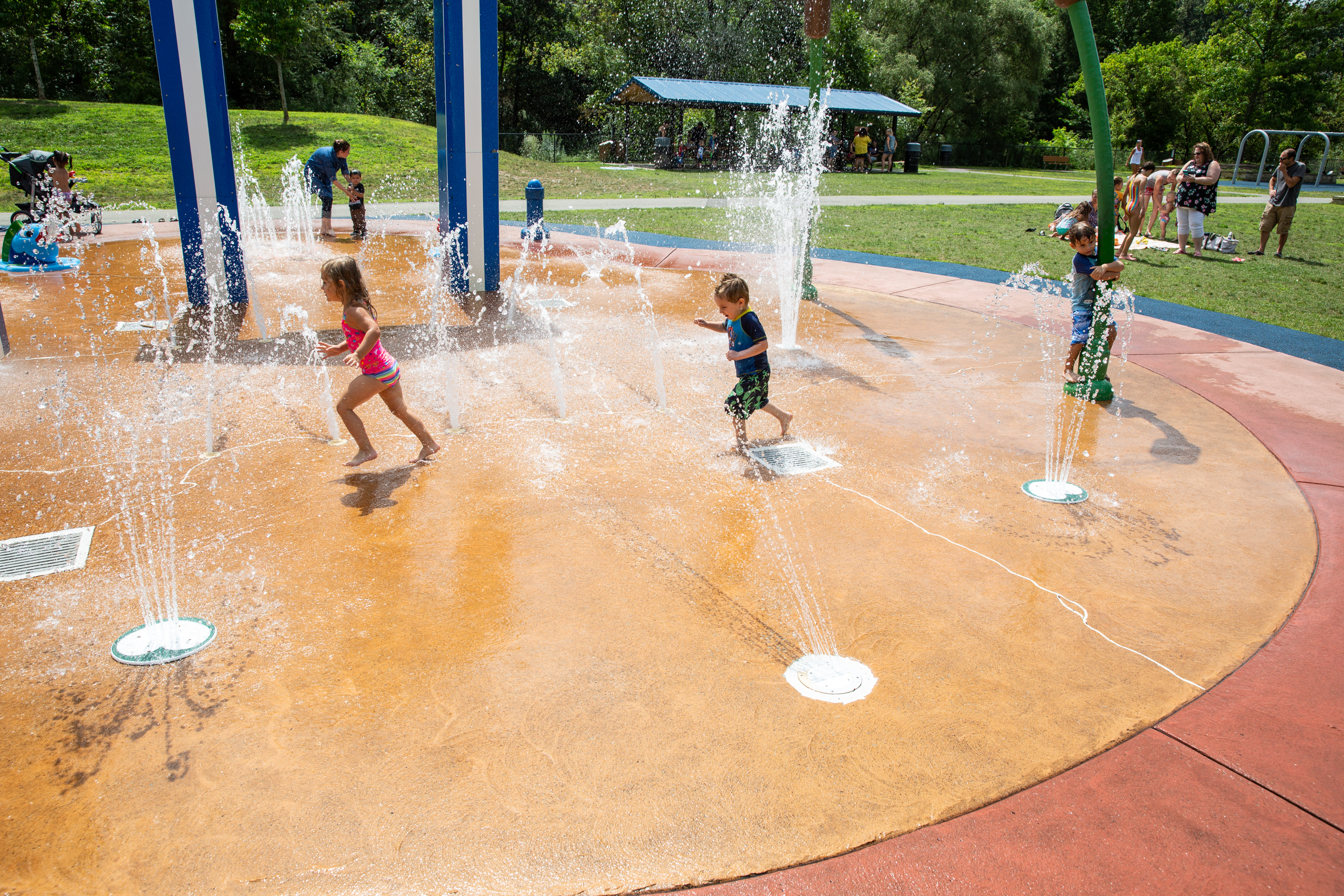 Another official angle of Deer Lakes Park Spray Park.