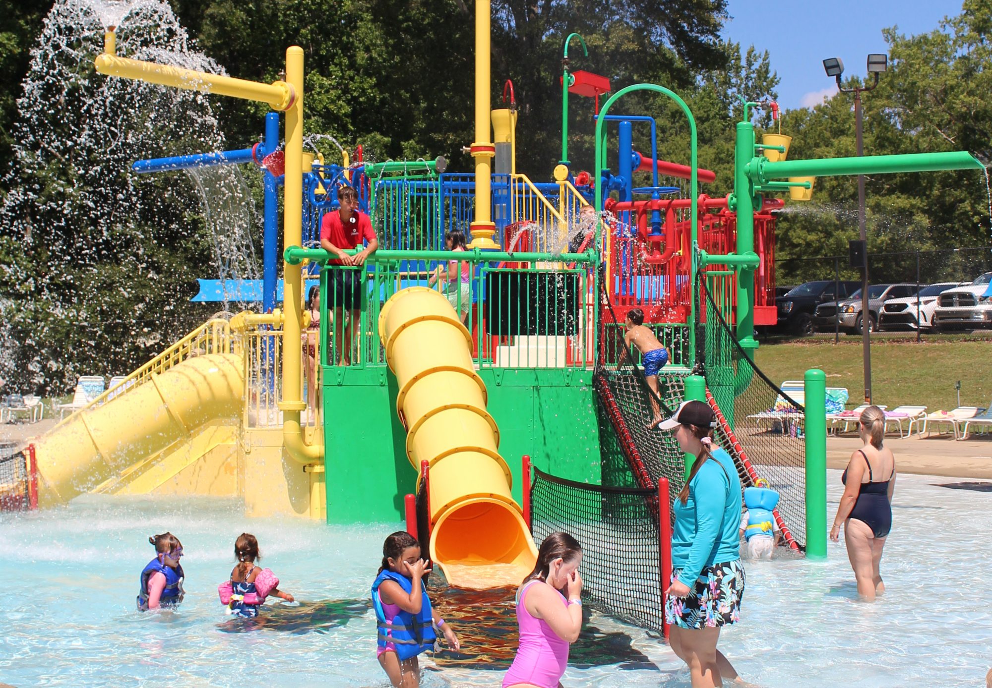 Splash play area at Discovery Island Waterpark.