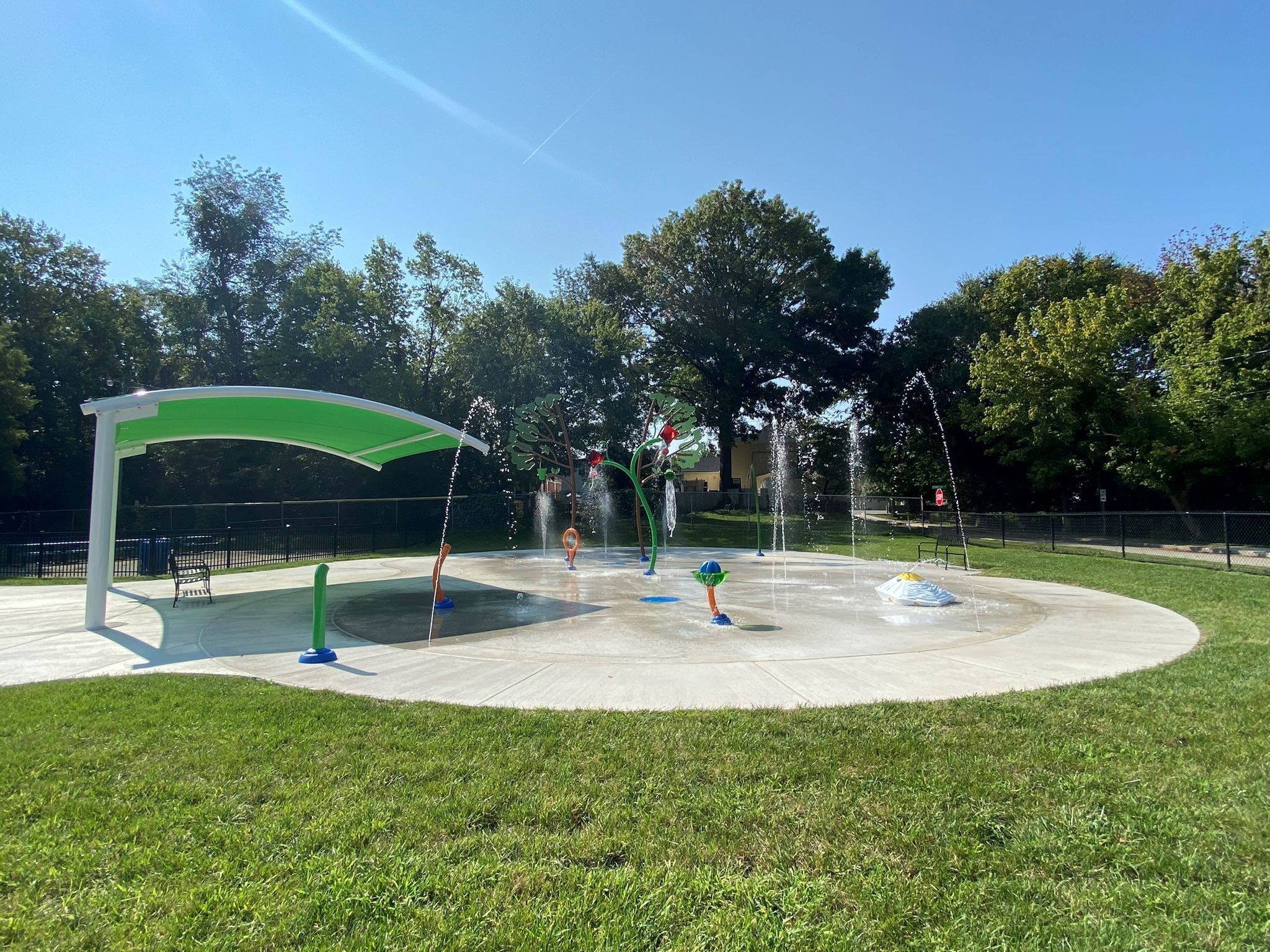 Dolly Graham Splash Pad water features.