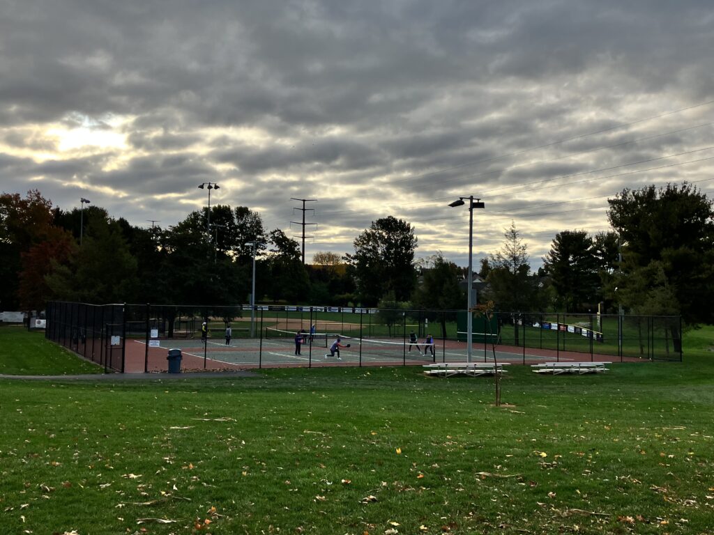 Additional view of Fisher Park amenities near the splash pad.