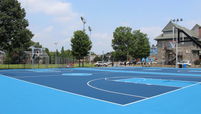 Renovated courts at F.J. Myers Recreation Center.
