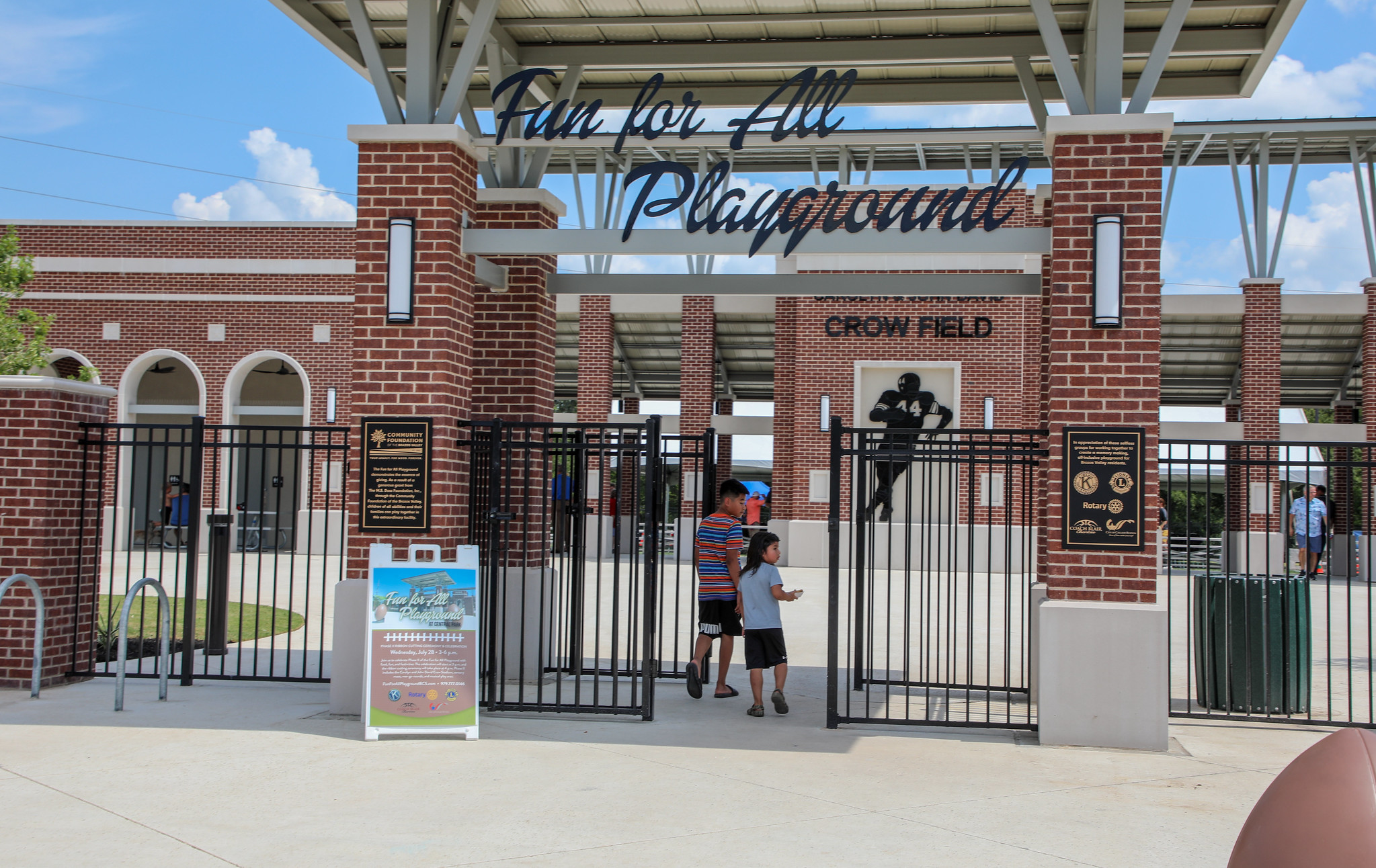 Accessible play area at Fun for All Playground in College Station.