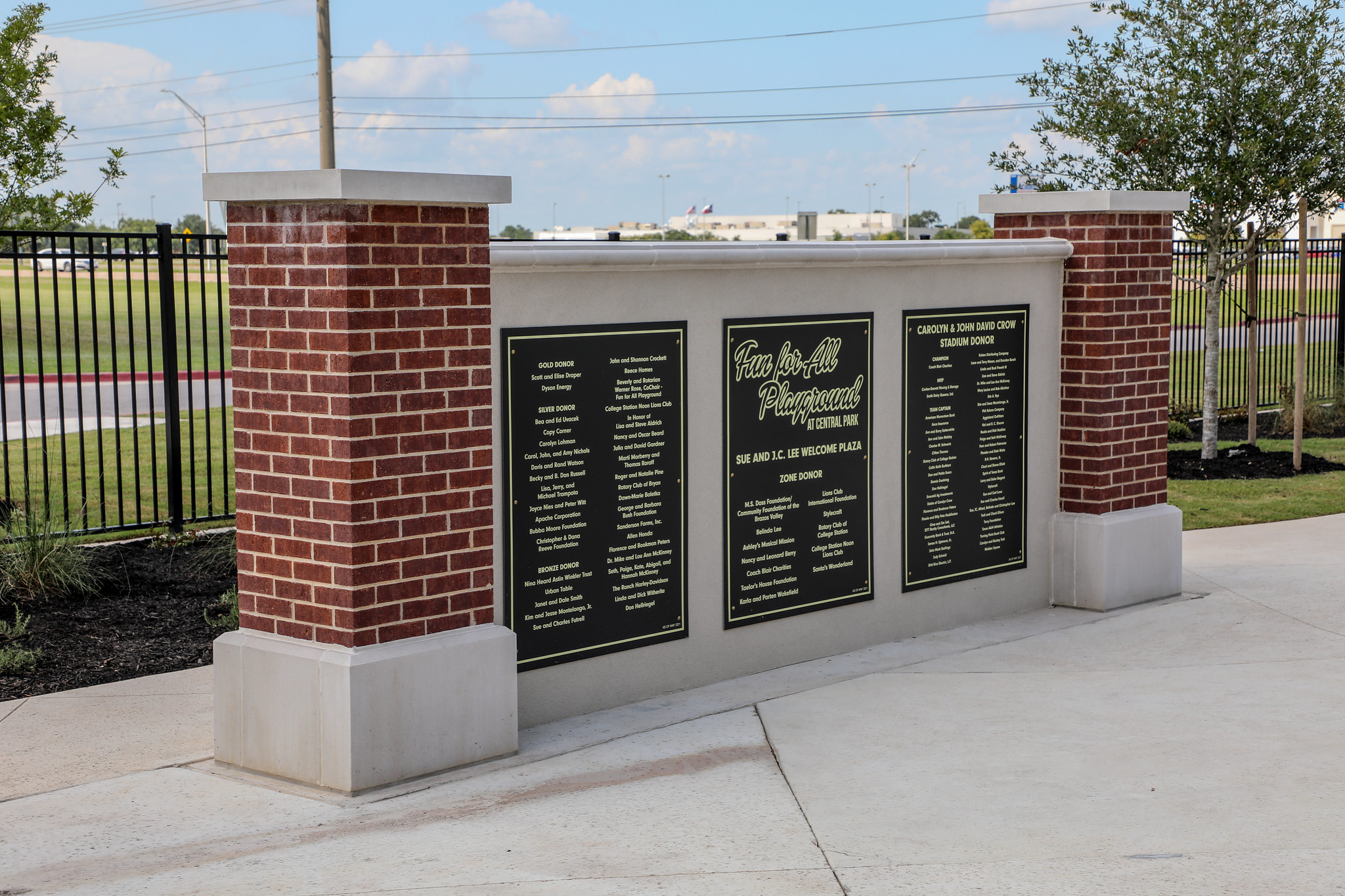 Play and splash features at Fun for All Playground.