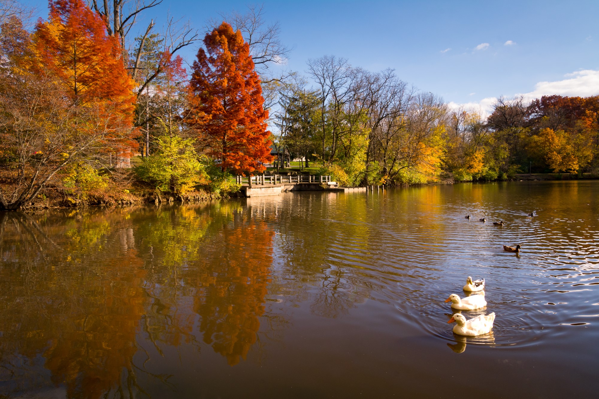 View across Glen Miller Park in Richmond, Indiana.