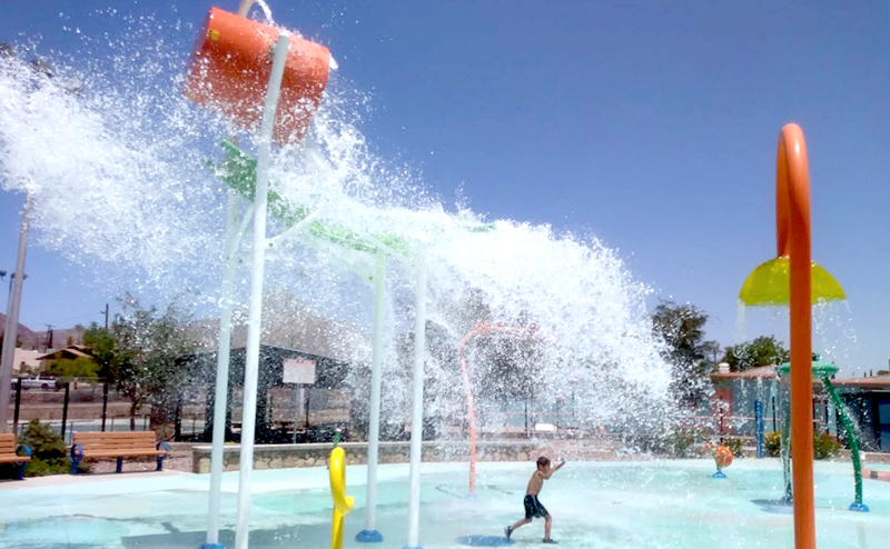 Grandview Spray Park water-play area in El Paso.