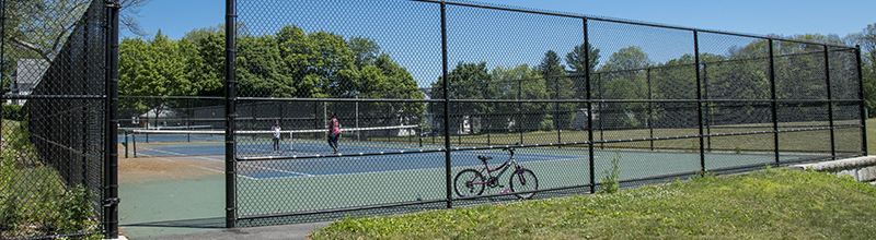 Tennis courts at Greenwood Park.