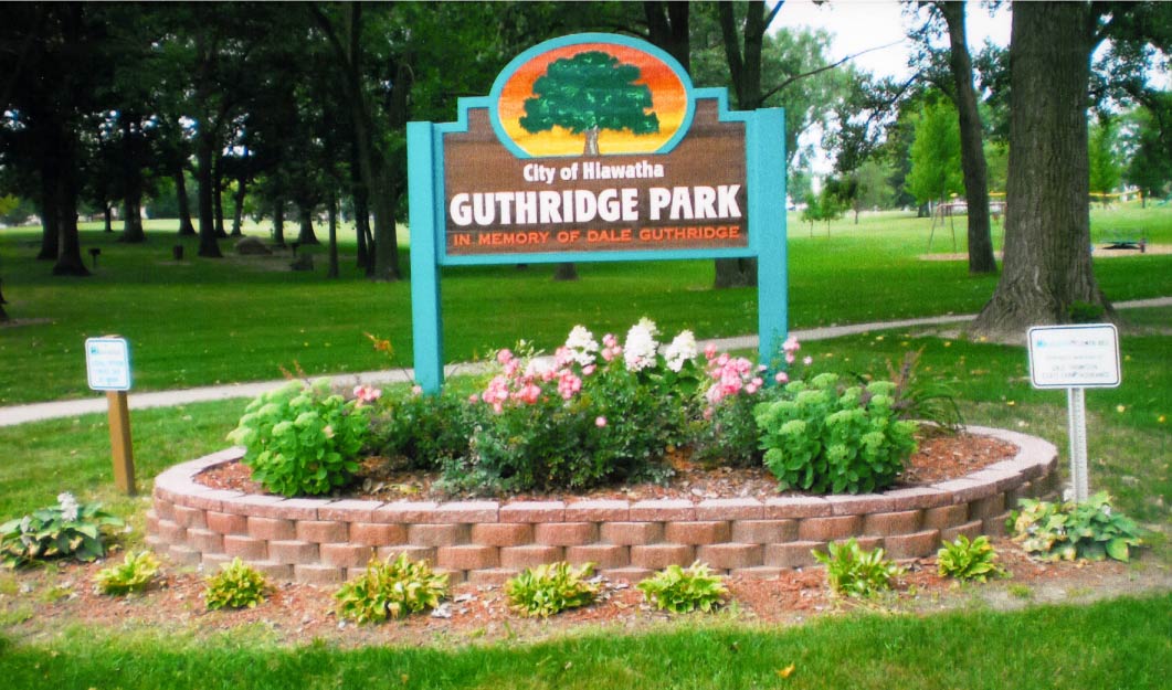 Guthridge Park grounds in Hiawatha.