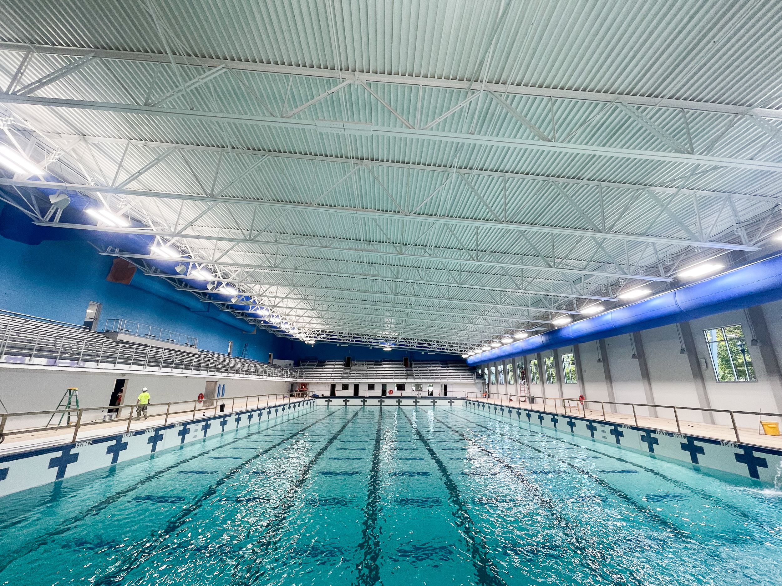 Outdoor Splash Down Park water-play area at Hampton Virginia Aquaplex.