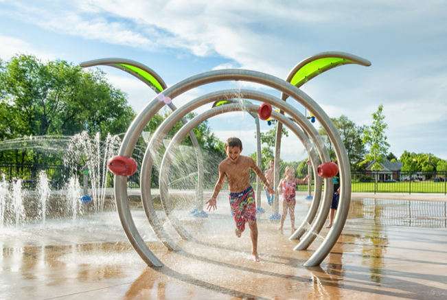 Splash Pad at Heritage Park in Kaysville.