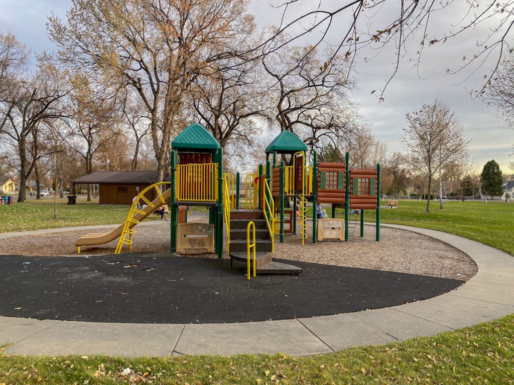 Playground area at Highland Park in Billings.