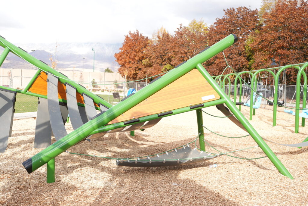 Playground area at Hillcrest Park in Orem.