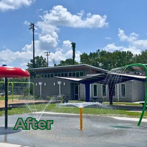 Additional official image of the Hudson Hill splash pad.