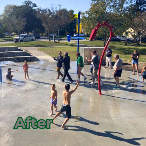 Additional official view of Hull Park splash pad.